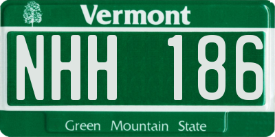 VT license plate NHH186