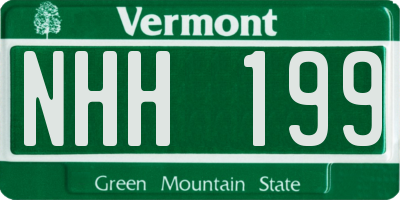 VT license plate NHH199