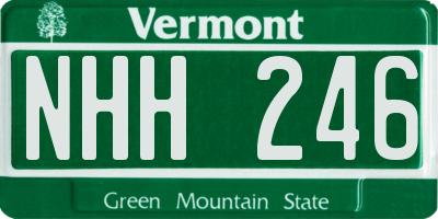 VT license plate NHH246