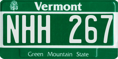 VT license plate NHH267