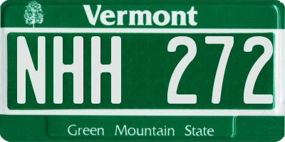 VT license plate NHH272