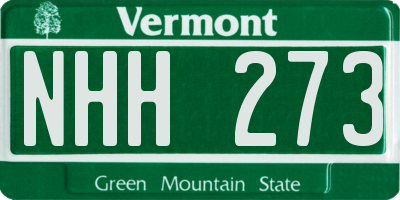 VT license plate NHH273