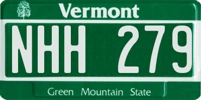 VT license plate NHH279
