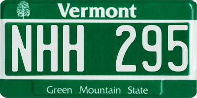 VT license plate NHH295