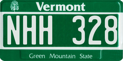 VT license plate NHH328