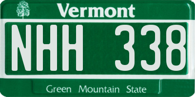 VT license plate NHH338