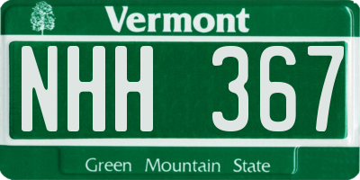 VT license plate NHH367