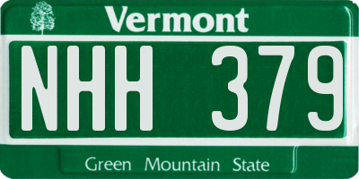 VT license plate NHH379