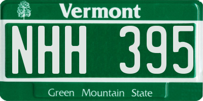 VT license plate NHH395