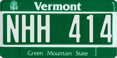 VT license plate NHH414