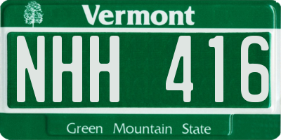 VT license plate NHH416