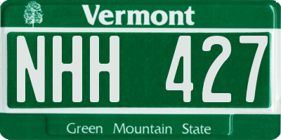 VT license plate NHH427