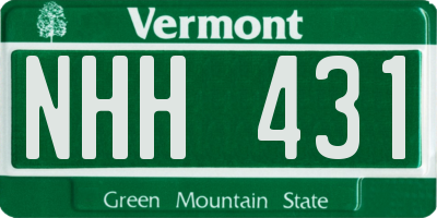 VT license plate NHH431