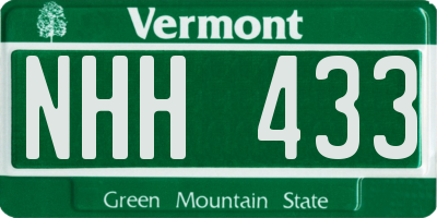 VT license plate NHH433