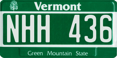 VT license plate NHH436