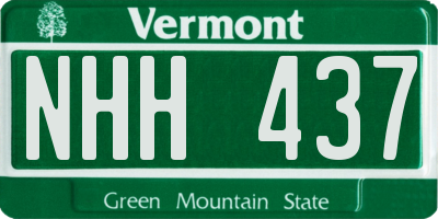 VT license plate NHH437
