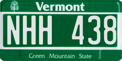 VT license plate NHH438
