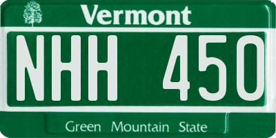 VT license plate NHH450
