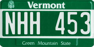 VT license plate NHH453