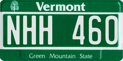 VT license plate NHH460