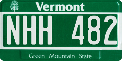 VT license plate NHH482