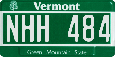 VT license plate NHH484