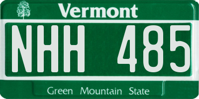 VT license plate NHH485
