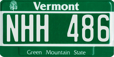 VT license plate NHH486