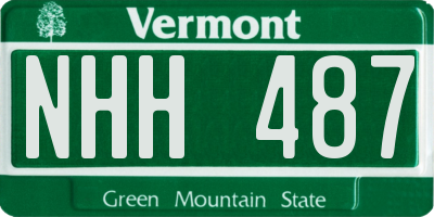 VT license plate NHH487
