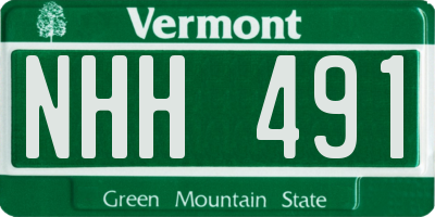 VT license plate NHH491