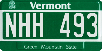 VT license plate NHH493