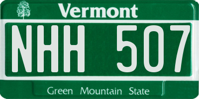VT license plate NHH507
