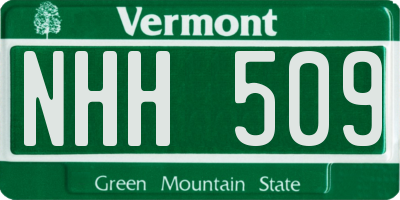 VT license plate NHH509
