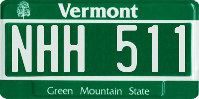 VT license plate NHH511
