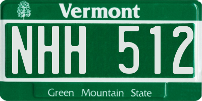 VT license plate NHH512