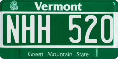 VT license plate NHH520