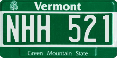 VT license plate NHH521