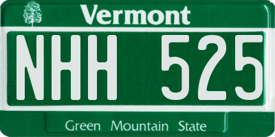 VT license plate NHH525