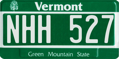 VT license plate NHH527