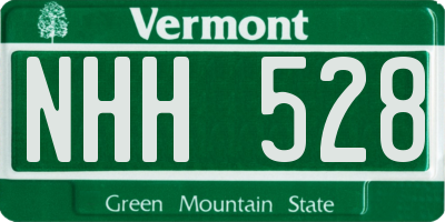 VT license plate NHH528