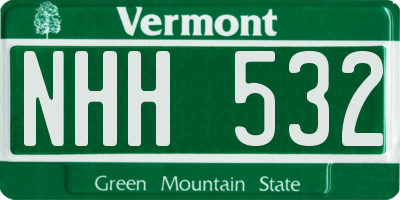 VT license plate NHH532