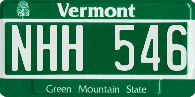 VT license plate NHH546
