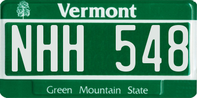VT license plate NHH548