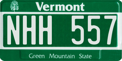 VT license plate NHH557