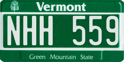 VT license plate NHH559