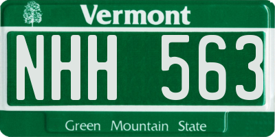 VT license plate NHH563