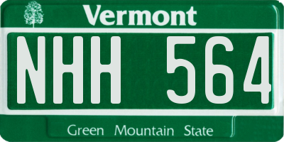 VT license plate NHH564