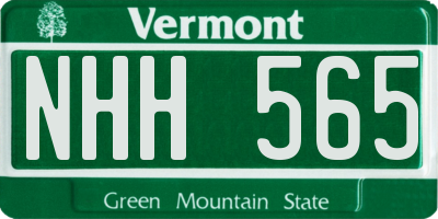 VT license plate NHH565