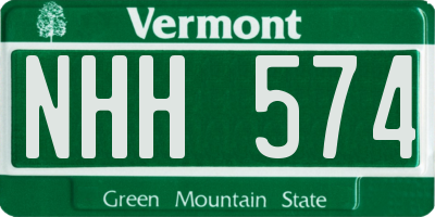 VT license plate NHH574