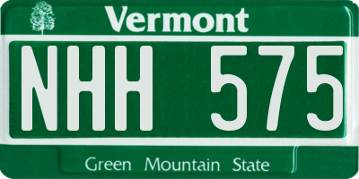 VT license plate NHH575